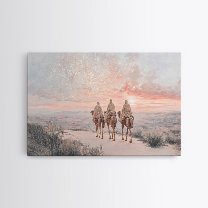 Dawn To Bethlehem – Framed Canvas Print – Christian Art – Christian Art Canvas – Christian Christmas Art – Christmas Wall Art – Subtle Chri