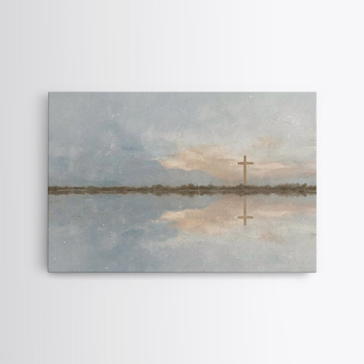 Light Of Promise | Framed Canvas Print | Christian Wall Art | Christmas Art | Christian Art Canvas | Subtle Christian Art | Christian Decor