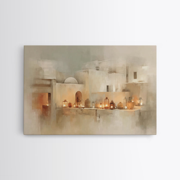 Lanterns Of Bethlehem | Framed Canvas Print | Christian Art Canvas | Christian Decorations | Christmas Art | Christian Wall Art | Christian
