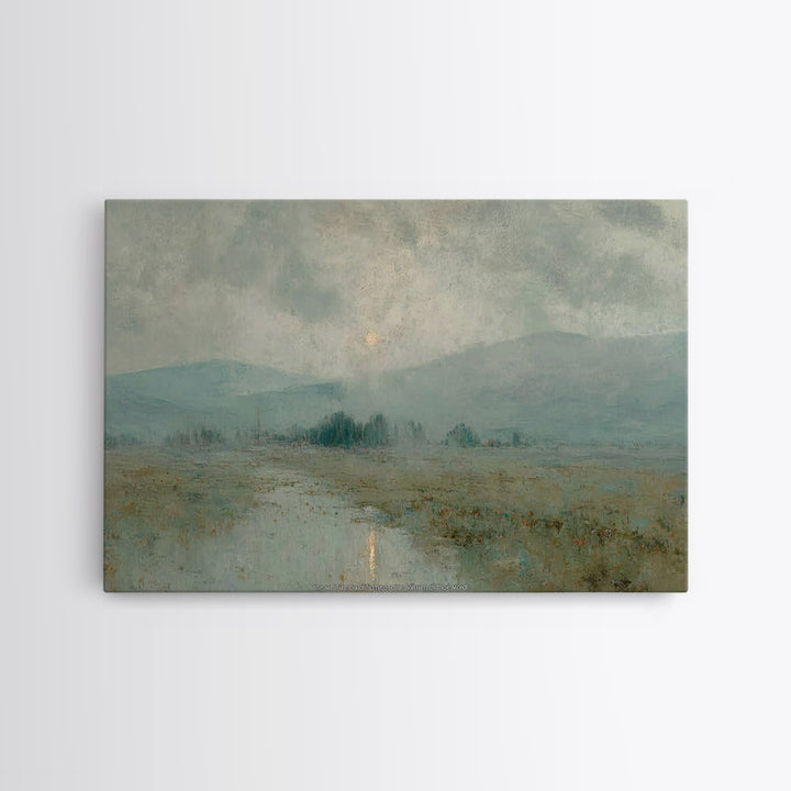 Misty Morning Grace | Framed Canvas Print | Christian Wall Art | Christian Art Canvas | Subtle Christian Art | Christian Painting | Christi
