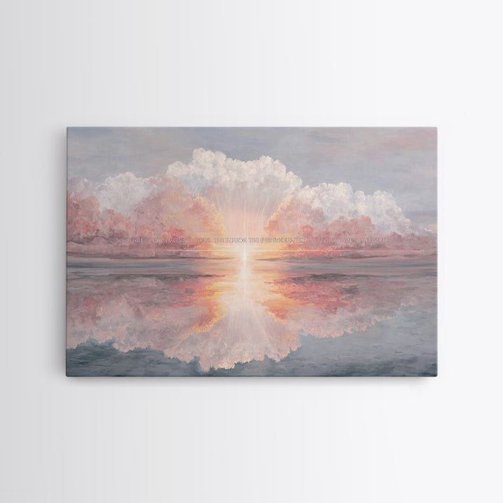 Heavenly Dawn Radiance, Framed Canvas Print, Christian Wall Art, Christian Art Canvas, Modern Christian Art, Christian Gift Ideas, Christma