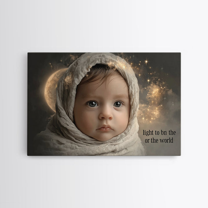 Starborn Hope, Framed Canvas Print, Christian Wall Art, Christian Art Canvas, Jesus Christmas Art, Christian Christmas Art, Christian Gift