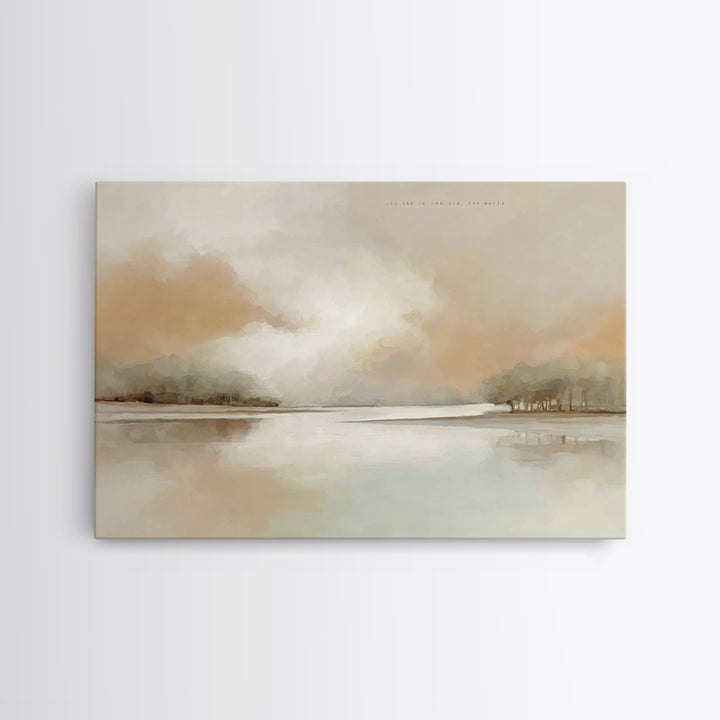 Still Waters Calm | Framed Canvas Print | Christian Wall Art | Christian Art Canvas | Minimalist Christian Art | Christian Art Prints | Chr