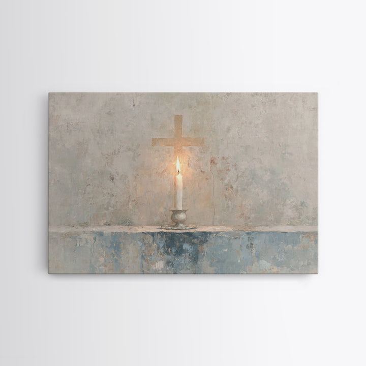 Sacred Stillness, Framed Canvas Print, Christian Art Canvas, Christian Wall Art, Subtle Christian Art, Christian Art