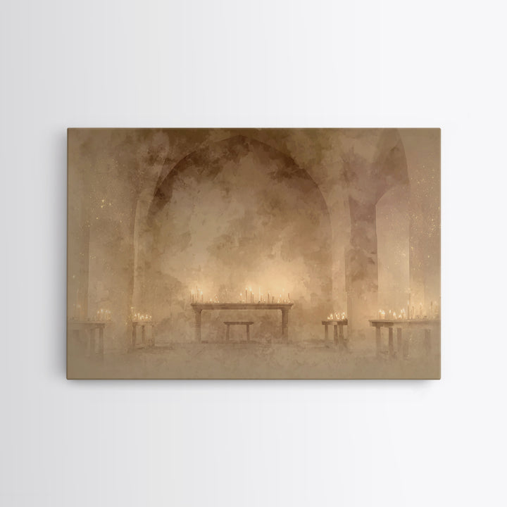 Holy Quiet Haven – Framed Canvas Print – Christian Wall Art – Christian Art Canvas – Minimalist Christian Art – Christian Decor – Christian