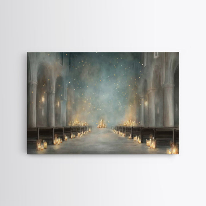 Candlelit Sanctuary Peace – Framed Canvas Print – Christian Wall Art – Christian Art Canvas – Moody Christian Art – Christian Decoration –