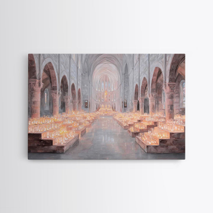 Holy Cathedral Glow, Framed Canvas Print, Christian Wall Art, Christian Art Canvas, Modern Christian Art, Christian Art Prints, Christian D