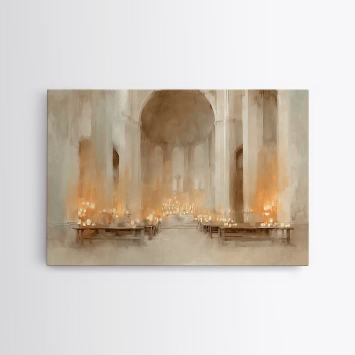 Sanctuary Of Grace – Framed Canvas Print – Christian Wall Art – Christian Art Canvas – Minimalist Christian Art – Christian Paintings – Chr