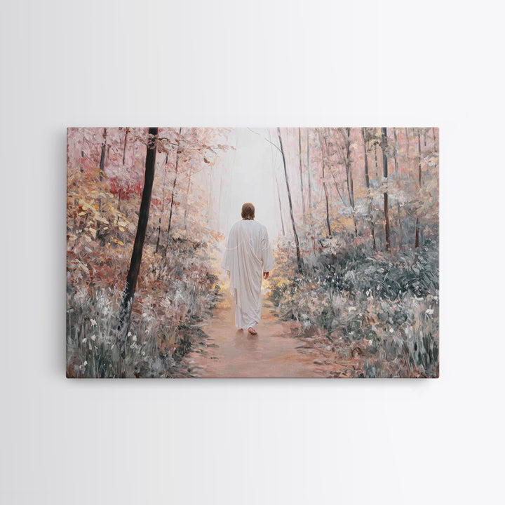 Light Through The Trees | Framed Canvas Print | Christian Wall Art | Christian Art Canvas | Modern Christian Art | Christian Gift Ideas | C