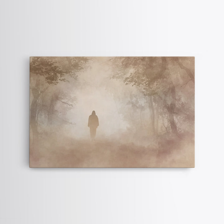 Walk Of Gentle Hope | Framed Canvas Print | Christian Wall Art | Christian Art Canvas | Minimalist Christian Art | Christian Art Work | Chr