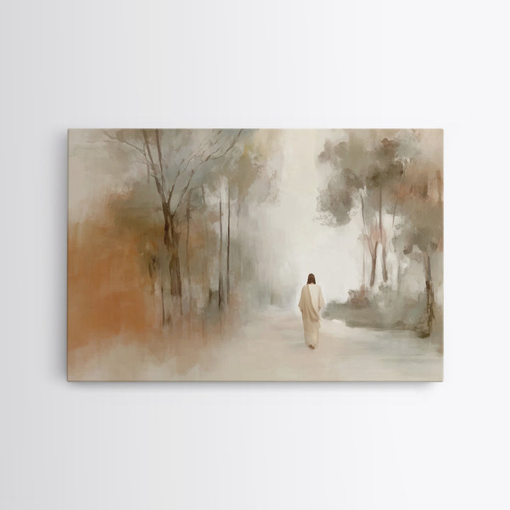Radiant Path Home – Framed Canvas Print – Christian Wall Art – Christian Art Canvas – Pastoral Scenery – Christian Painting – Christian Dec