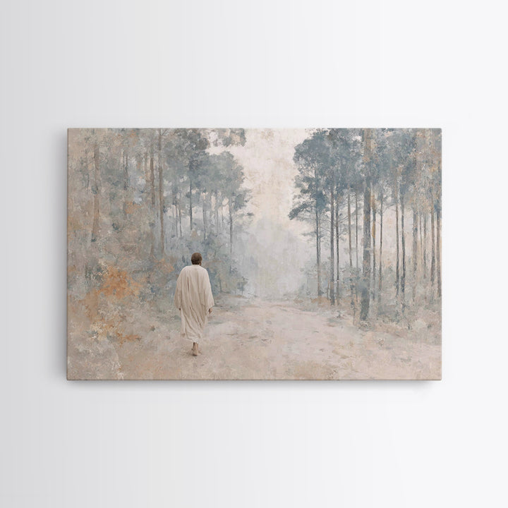 Path Of Peace, Framed Canvas Print, Christian Wall Art, Subtle Christian Art, Christian Art Canvas, Christian Art Work, Jesus Painting