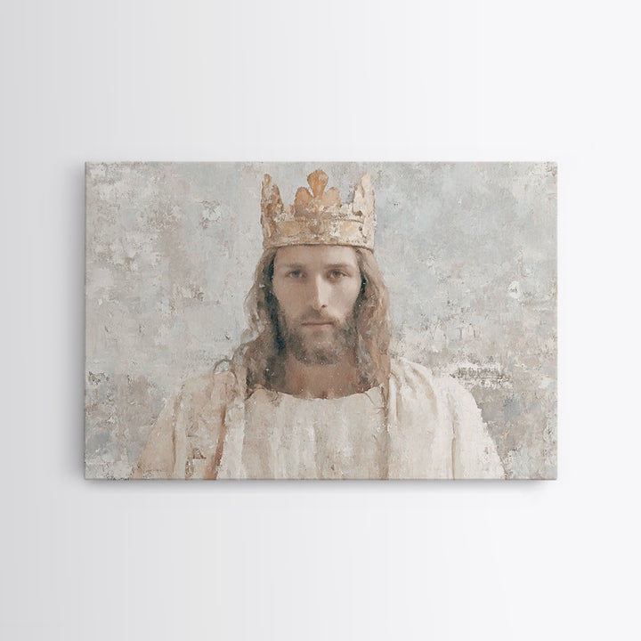 Eternal King – Framed Canvas Print – Christian Wall Art – Vintage Christian Art – Christian Art Canvas – Jesus Painting – Christian Gift Id