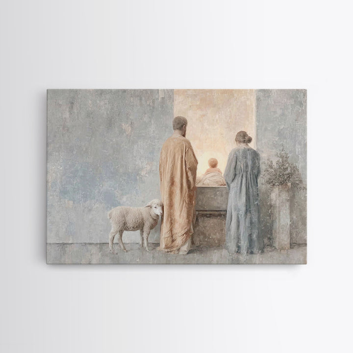 Holy Nativity – Framed Canvas Print – Christian Wall Art – Christmas Art – Christian Art Canvas – Christian Christmas Art – Christian Decor