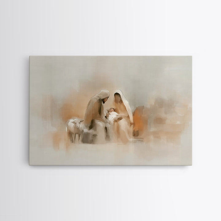 Quiet Bethlehem Light | Framed Canvas Print | Jesus Painting | Christian Christmas Art | Christian Wall Art | Christian Art Canvas | Christ