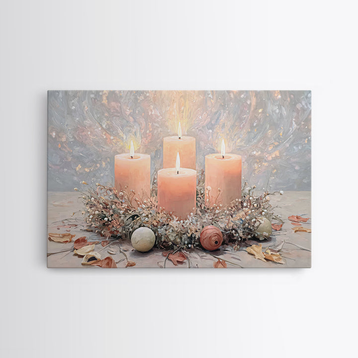 Advent Light | Framed Canvas Print | Christmas Wall Art | Christian Christmas Art | Christian Art Canvas | Christmas Art Prints