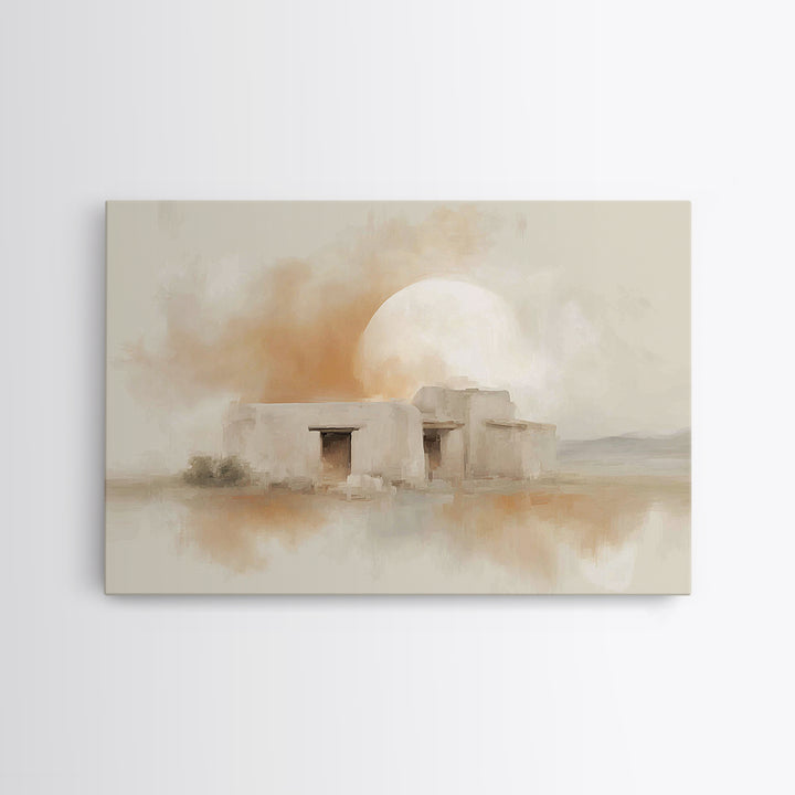 Bethlehem Dawn Dwelling | Framed Canvas Print | Christian Art Canvas | Christian Wall Art | Christmas Art Prints | Christian Christmas Art