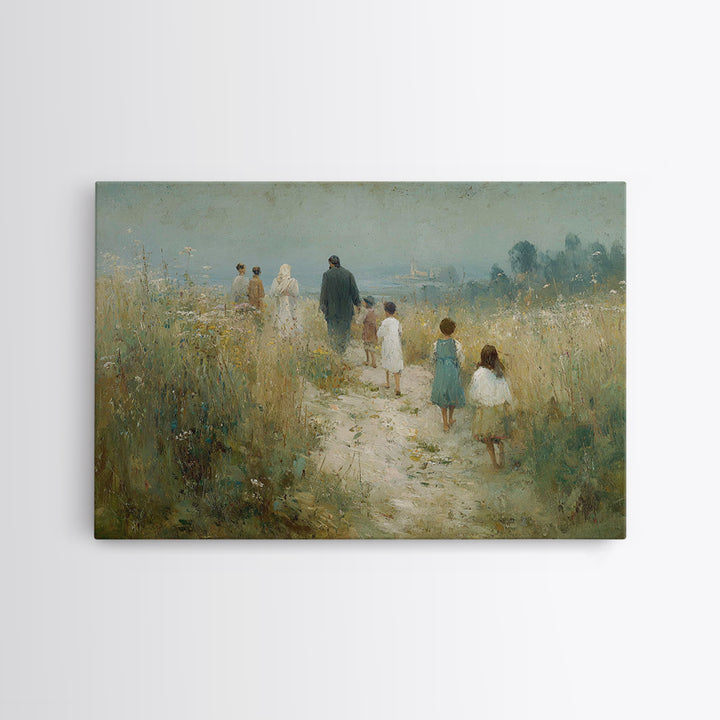 Path Of Gentle Faith – Framed Canvas Print – Christian Art Canvas – Christian Art Prints – Christian Wall Art – Jesus Painting – Christian
