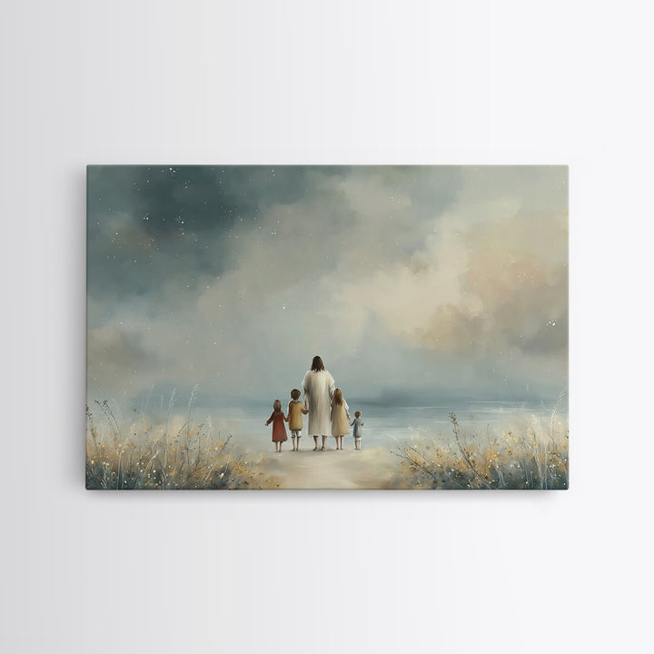 Sacred Journey Sky | Framed Canvas Print | Christian Art Canvas | Christian Art Prints | Christian Wall Art | Jesus Painting | Christian Gi