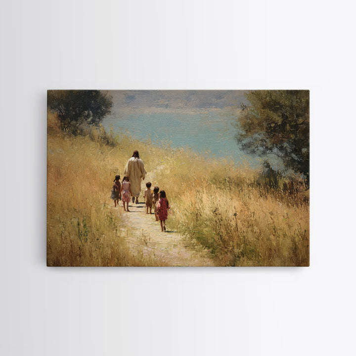Path Of Mercy – Framed Canvas Print – Christian Wall Art – Jesus Painting – Christian Art Canvas – Christian Gift Ideas – Christian Decor