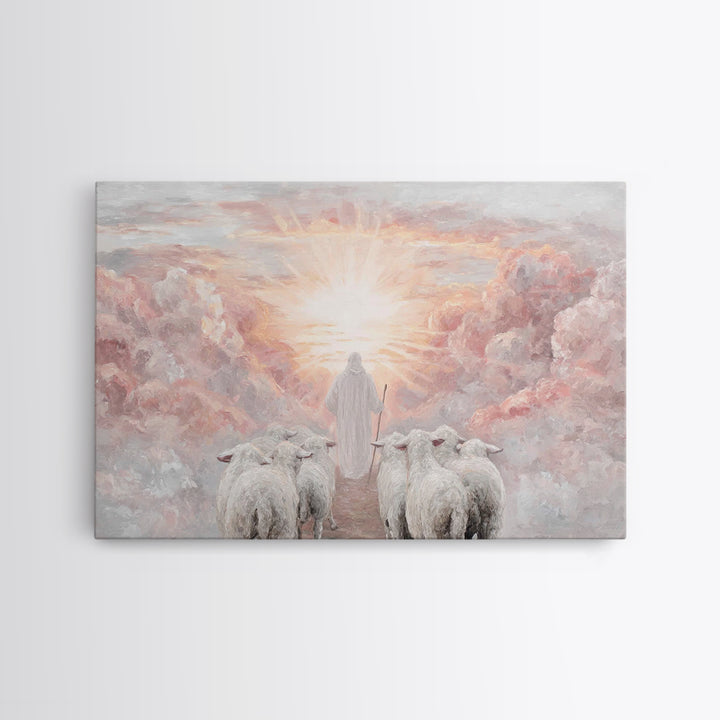 Heavenly Dawn – Framed Canvas Print – Christian Wall Art – Christian Art Canvas – Jesus Painting – Christian Decor – Modern Christian Art