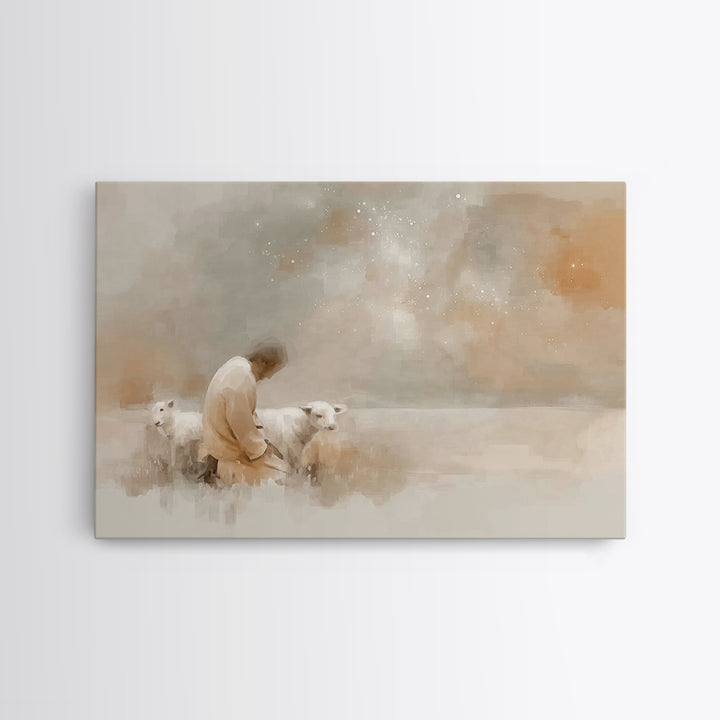 Silent Petition – Framed Canvas Print – Christian Art Canvas – Christian Painting – Christian Wall Art – Moody Christian Art – Christian Gi