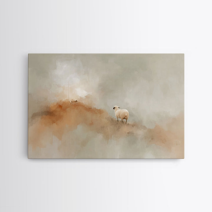 Glory In The Clouds, Framed Canvas Print, Christian Art Canvas, Jesus Painting, Christian Wall Art, Christmas Art Prints, Christian Christm