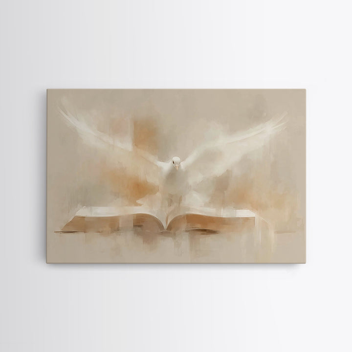 Spirit Of Peace, Framed Canvas Print, Christian Wall Art, Christian Art Canvas, Christian Paintings, Christian Gift Ideas, Subtle Christian