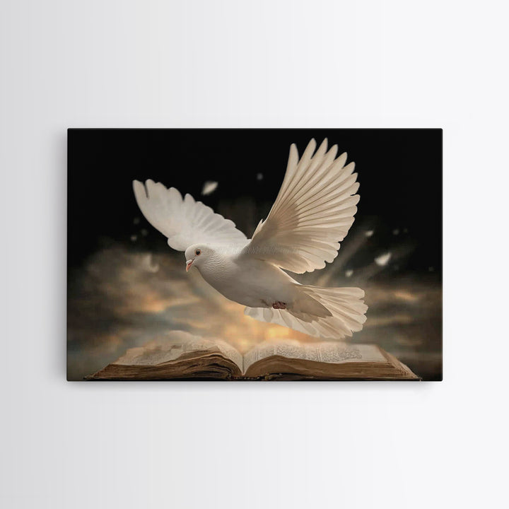 Dove Of Hope – Framed Canvas Print – Christian Wall Art – Christian Art Canvas – Modern Christian Art – Christian Gift Ideas – Christian Pa