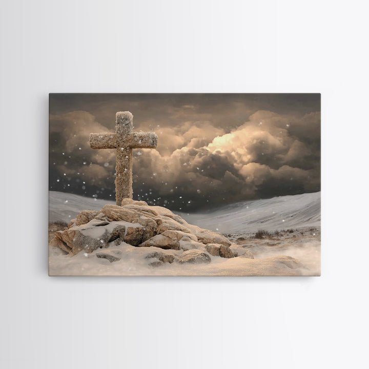 Dawn Of Redemption | Framed Canvas Print | Christian Christmas Art | Christian Art Canvas | Christian Wall Art | Moody Christian Art | Chri