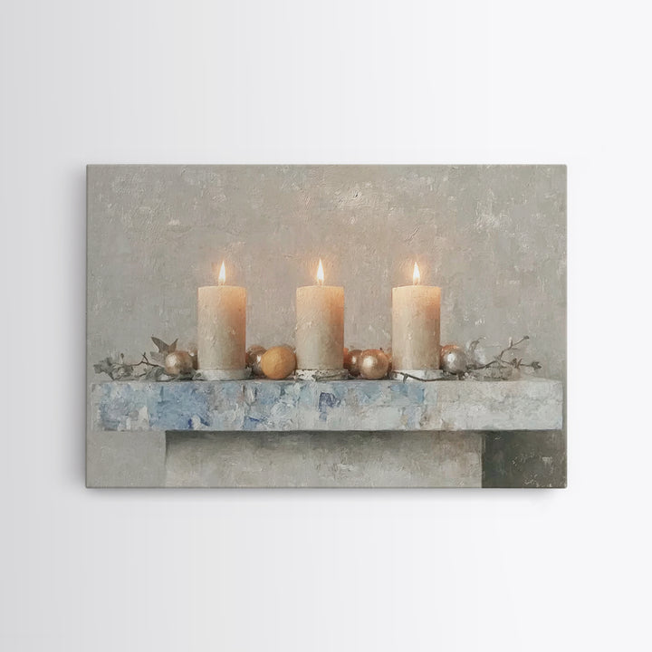 Quiet Trinity Glow | Framed Canvas Print | Christian Art Canvas | Subtle Christian Art | Christmas Art Work | Christian Wall Art | Christia