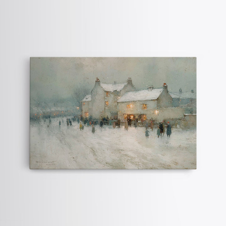 Old World Christmas, Framed Canvas Print, Christmas Art Prints, Christmas Wall Art, Christian Christmas Art, Framed Christmas Art, Christia
