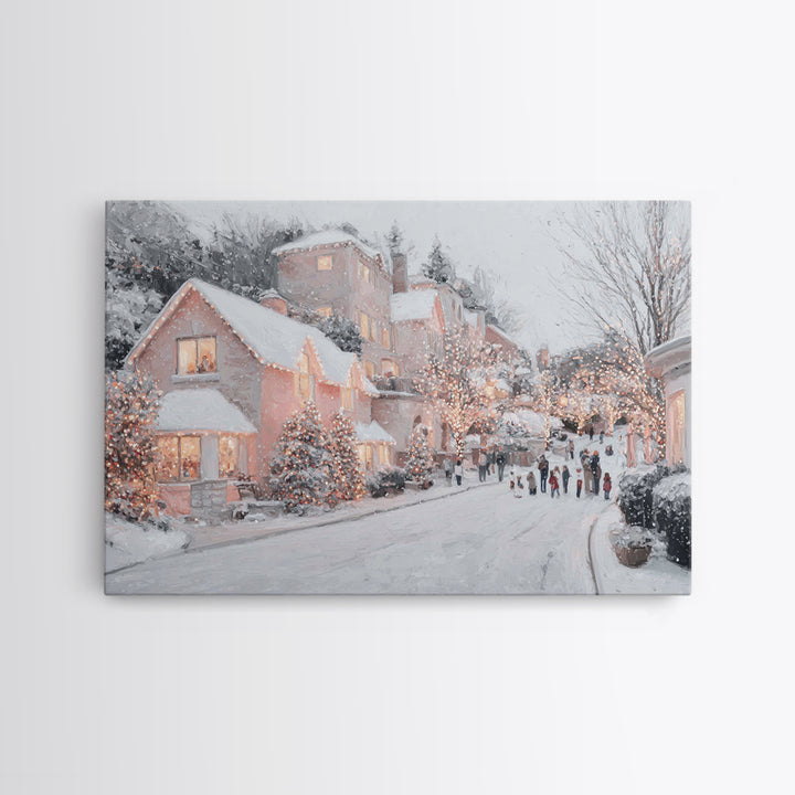Holiday Lane Blessing – Framed Canvas Print – Framed Christmas Art – Christmas Wall Art – Christian Christmas Art – Christmas Art Prints –