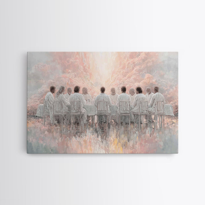 Radiant Fellowship Grace | Framed Canvas Print | Christian Wall Art | Modern Christian Art | Jesus Painting | Christian Christmas Art | Chr