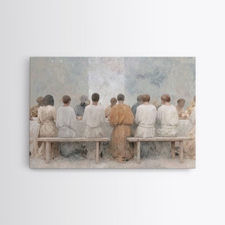 Sacred Table Harmony – Framed Canvas Print – Christian Wall Art – Christian Art Canvas – Jesus Painting – Vintage Christian Art – Christian