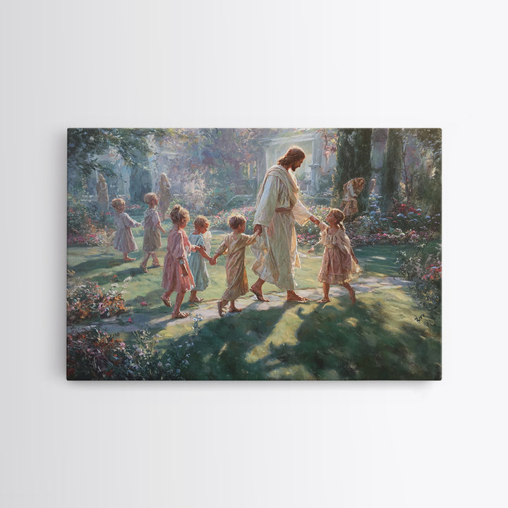 Garden Of Mercy – Framed Canvas Print – Christian Wall Art – Jesus Painting – Christian Art Canvas – Christian Decor – Christian Gift Ideas