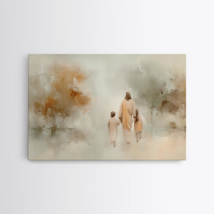 Soft Path Light | Framed Canvas Print | Christian Art Canvas | Minimalist Christian Art | Jesus Painting | Christian Wall Art | Christian D