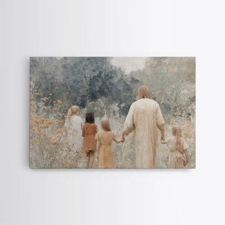 Fields Of Promise | Framed Canvas Print | Christian Art Canvas | Jesus Painting | Christian Decor For Home | Large Christian Art | Christia