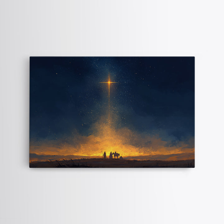 Star Of Wonder – Framed Canvas Print – Christian Christmas Art – Christmas Wall Art – Christmas Canvas Wall Art – Christian Art Canvas – Ch