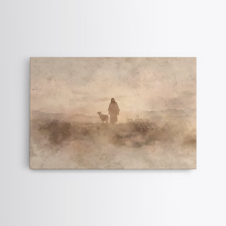 Dust Of Mercy | Framed Canvas Print | Christian Art Canvas | Subtle Christian Art | Jesus Painting | Christian Wall Art | Christian Decorat