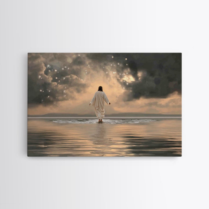 Radiant Dawn Path | Framed Canvas Print | Christian Art Canvas | Jesus Painting | Christian Wall Art | Christian Decoration | Moody Christi