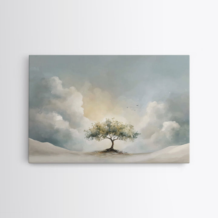 Tree Of Promise | Framed Canvas Print | Christian Wall Art | Christian Art Canvas | Christian Decor | Minimalist Christian Art