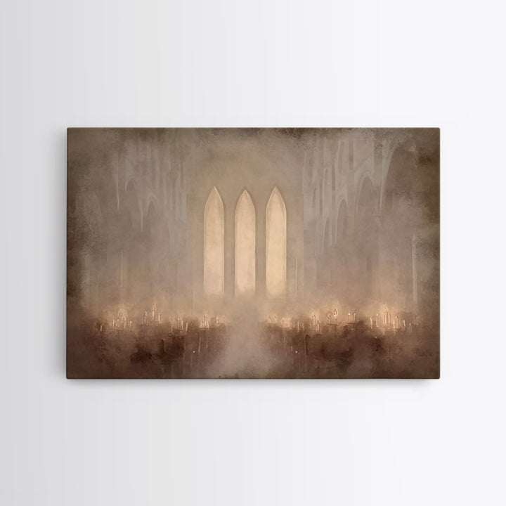 Sanctuary Dawn – Framed Canvas Print – Christian Art Canvas – Christmas Wall Art – Moody Christmas Art – Christian Art – Christian Decorati