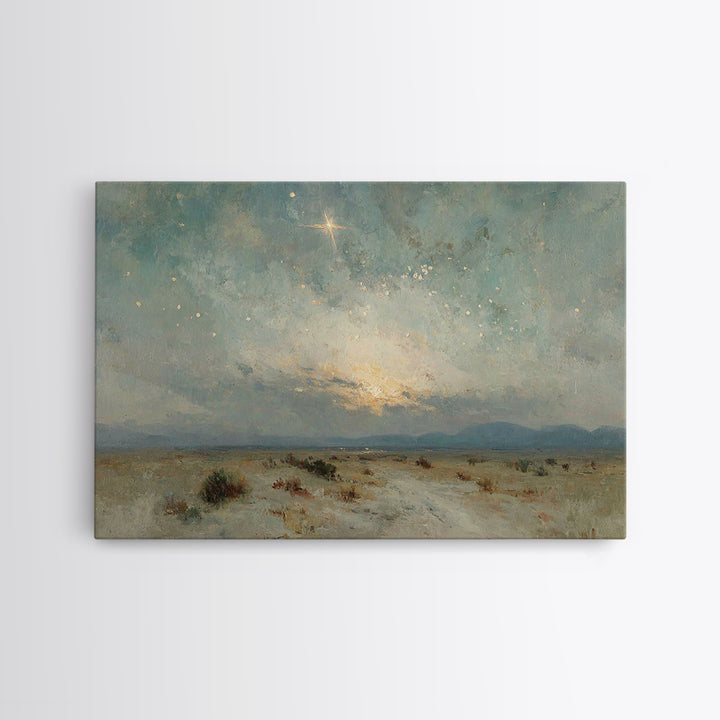 Star Of Salvation - Framed Canvas Print - Christian Christmas Art - Christian Wall Art - Christmas Art Prints - Christian Art Canvas - Chri