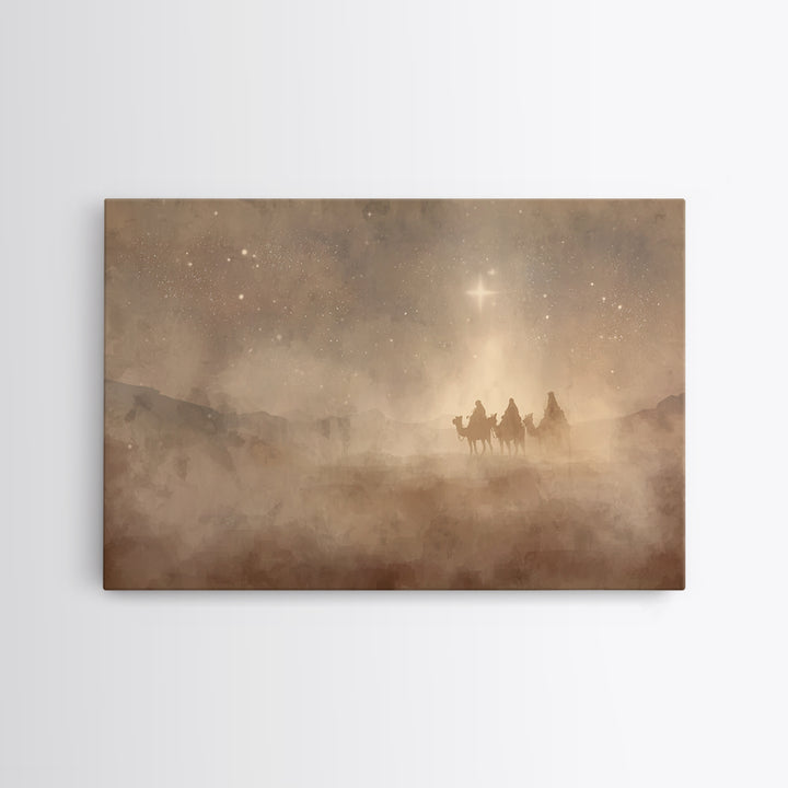 Radiant Savior Star | Framed Canvas Print | Christian Wall Art | Christmas Art Canvas | Christian Art Print | Christian Christmas Decor | U