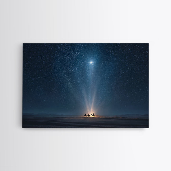 Star Of Wonder – Framed Canvas Print – Christian Wall Art – Christmas Art – Christian Art Canvas – Christian Christmas Decor – Christian Gi