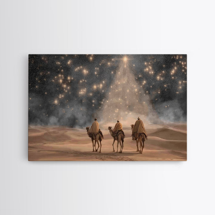 Bethlehem Journey, Framed Canvas Print, Christian Christmas Art, Christian Art Canvas, Christmas Wall Art, Christian Decor, Christian Art W