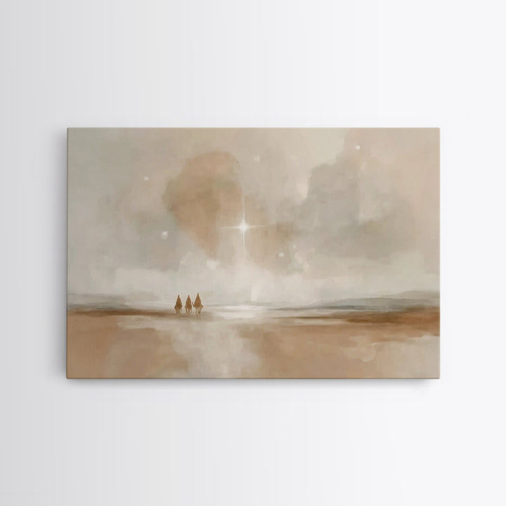 Three Kings Hope, Framed Canvas Print, Christian Wall Art, Christian Art Painting, Christmas Art Work, Christian Christmas Decorations, Chr
