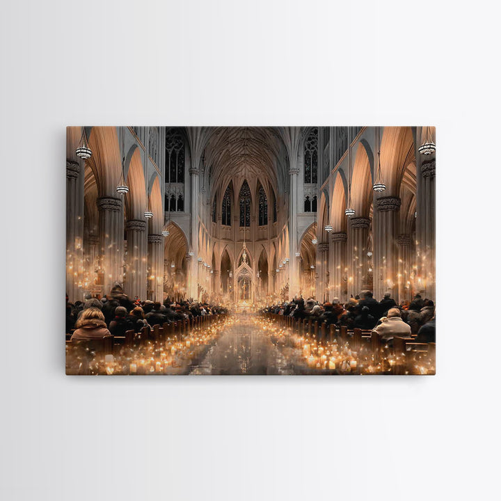 Sacred Illumination – Framed Canvas Print – Christmas Art Prints – Christian Art Canvas – Christian Christmas Decorations – Christian Gift