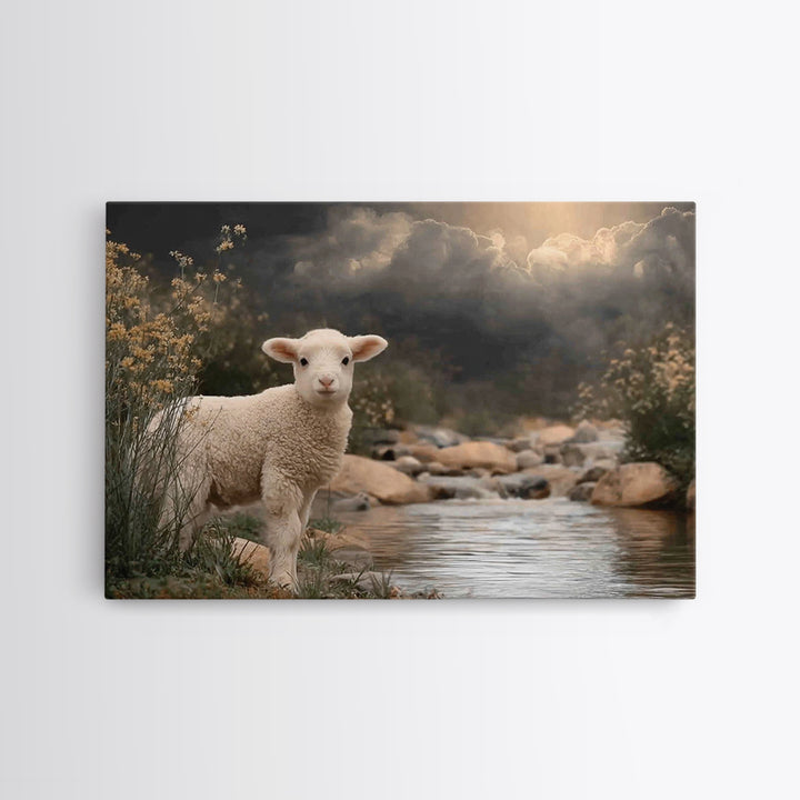 Light Of Innocence, Framed Canvas Print, Christian Wall Art, Christian Painting, Subtle Christian Art, Christian Art Canvas